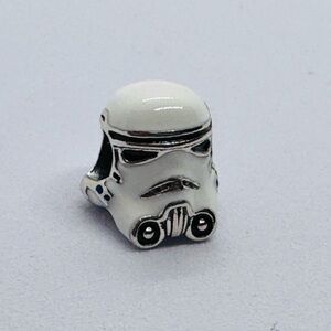 Pandora White and Black Stormtrooper Charm